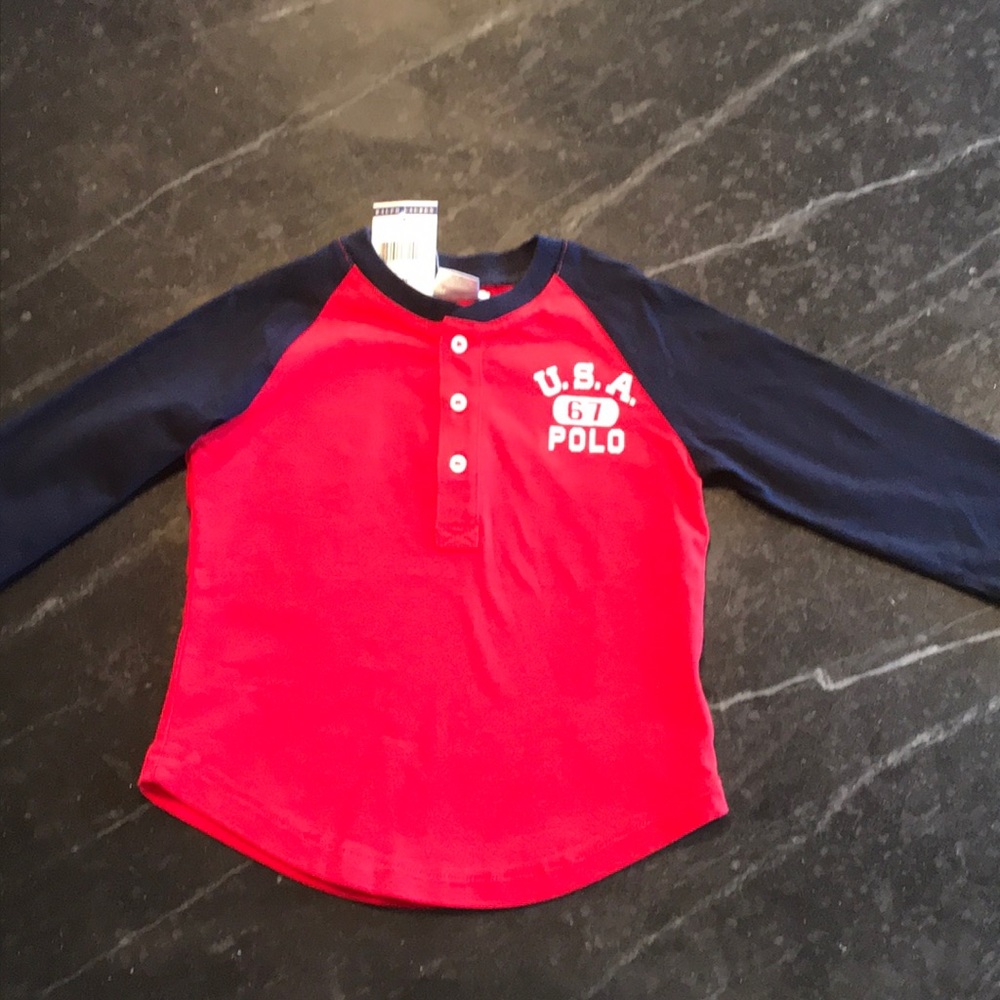 NWT Ralph Lauren 18M Boy Baseball Style Shirt